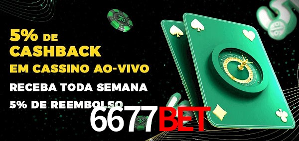 Promoções do cassino ao Vivo 6677bet